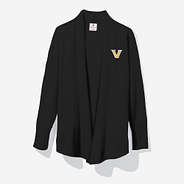 vanderbilt commodores monogrammed sweatshirt cardigan in black